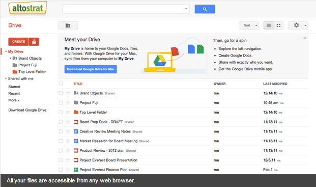 Google Drive ไฟล์ของคุณสามารถเข้าได้จากทุกเว็บเบราเซอร์